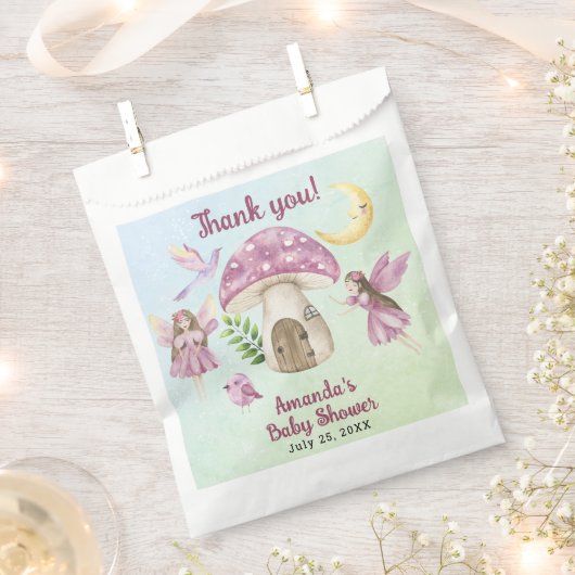 Little Fairy Whimsical Baby Shower Thank you Geschenktütchen (Ausgeschnitten)