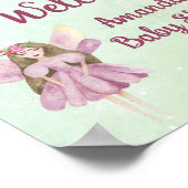 Little Fairy Whimsical Baby Shower Welcome Poster (Ecke)