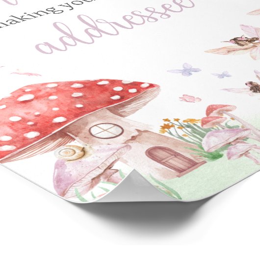 Little Fairy Whimsical Envelope Station Poster (Ecke)