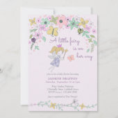 Little Fairy Whimsical Flower Garden Baby Dusche Einladung (Vorderseite)