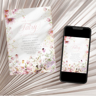 Little Fairy Whimsical Magical 1. Geburtstag Einladung