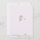 Little Fairy Whimsy Flower Garden Girl Baby Dusche Einladung (Rückseite)