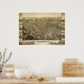 Little Falls, NY Panoramic Map - 1881 Poster (Küche)