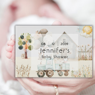 Little Farm Animal Baby Shower Neutral Guest Book Gästebuch