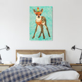 Little Fawn & Bird Leinwand (Insitu (Schlafzimmer))