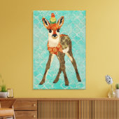 Little Fawn & Bird Leinwand (Insitu (Wohnzimmer))