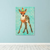 Little Fawn & Bird Leinwand (Insitu (Holzboden))