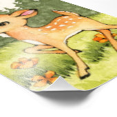 Little Fawn - Niedliche Hirschkunst Fotodruck (Ecke)