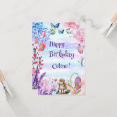 Little Fee Happy Birthday Gruß Karte (Vorderseite/Rückseite Beispiel)