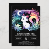 Little Feline Cat Birthday Einladung (Vorne/Hinten)