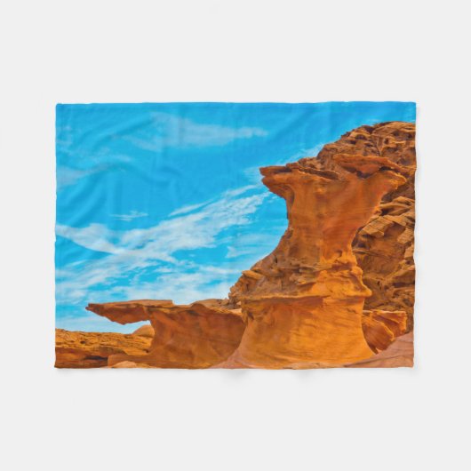 Little Finland Red Rock Skulpturen Fleecedecke (Vorderseite (Horizontal))