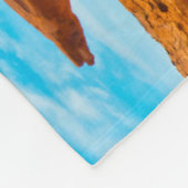 Little Finland Red Rock Skulpturen Fleecedecke (Ecke)