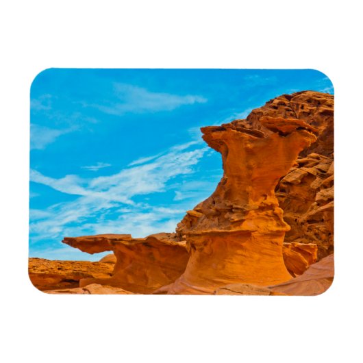 Little Finland Red Rock Skulpturen Magnet (Horizontal)
