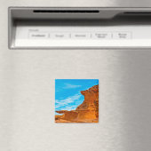 Little Finland Red Rock Skulpturen Magnet (In Situ (Geschirrspüler))