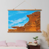 Little Finland Red Rock Skulpturen Wandteppich Mit Holzrahmen (Schlafzimmer)