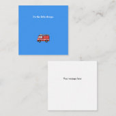 Little Fire Truck Mini Danke Note Card Mitteilungskarte (Vorne/Hinten)