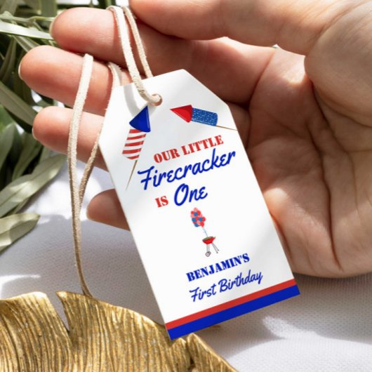 Little Firecracker 1. Geburtstag 4. Juli Geschenkanhänger