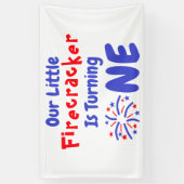 Little Firecracker 1. Geburtstag Banner (Vertikal)