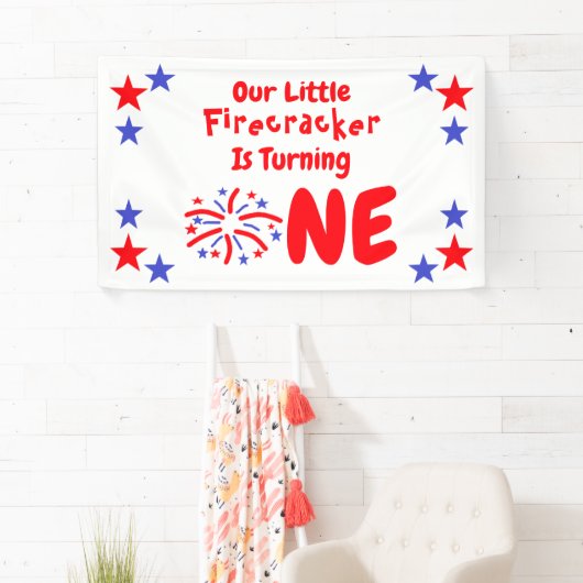 Little Firecracker 1. Geburtstag Banner (Insitu)