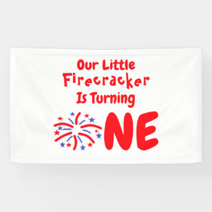 Little Firecracker 1. Geburtstag Banner