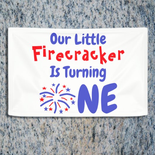 Little Firecracker 1. Geburtstag Banner