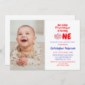 Little Firecracker 1. Geburtstag Einladung (Vorne/Hinten)