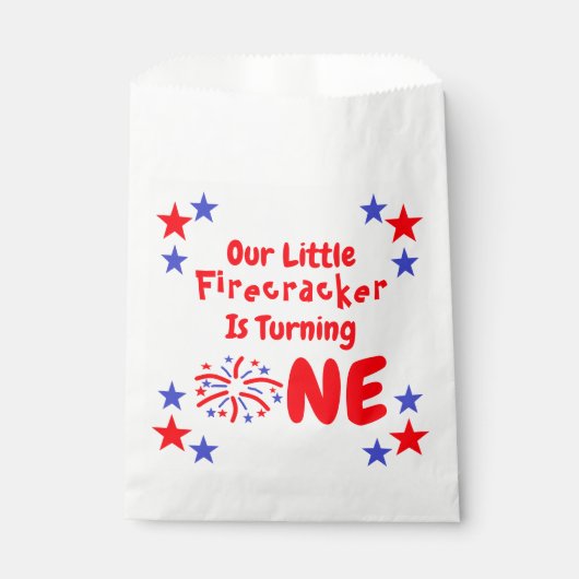 Little Firecracker 1. Geburtstag Geschenktütchen (Vorderseite)