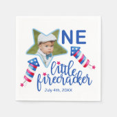 Little Firecracker 1. Geburtstag Napkins Serviette (Vorderseite)