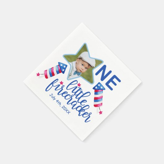 Little Firecracker 1. Geburtstag Napkins Serviette (Ecke)