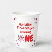 Little Firecracker 1. Geburtstag Pappbecher (Vorderseite)