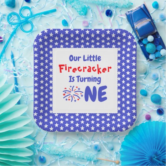 Little Firecracker 1. Geburtstag Pappteller (Party)