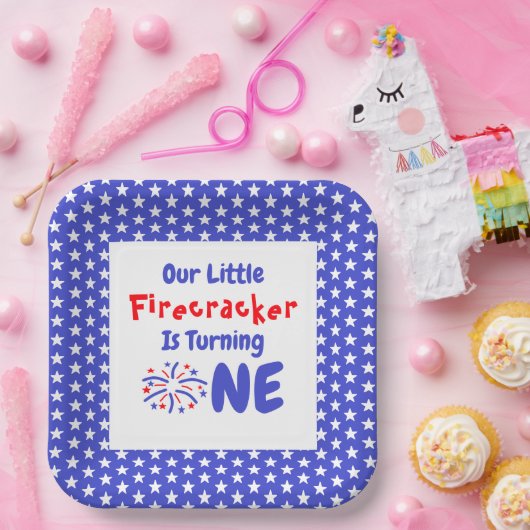 Little Firecracker 1. Geburtstag Pappteller (Party)