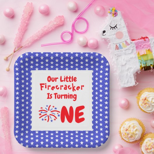 Little Firecracker 1. Geburtstag Pappteller (Party)