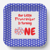 Little Firecracker 1. Geburtstag Pappteller (Vorderseite)