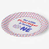 Little Firecracker 1. Geburtstag Pappteller (Schrägansicht)