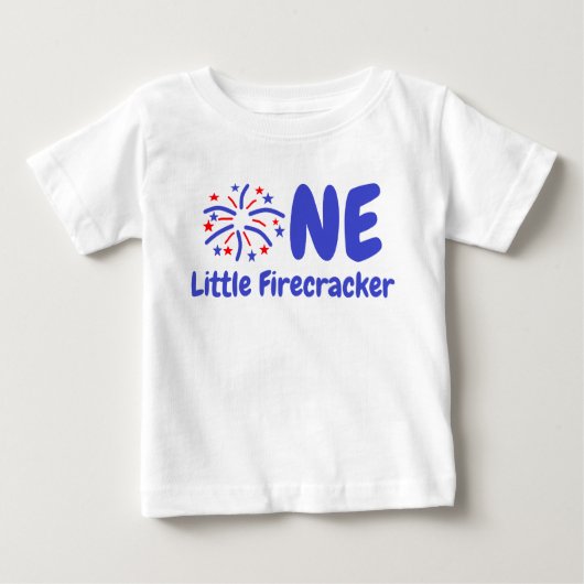 Little Firecracker 1st Birthday Baby T-Shirt (Vorderseite)