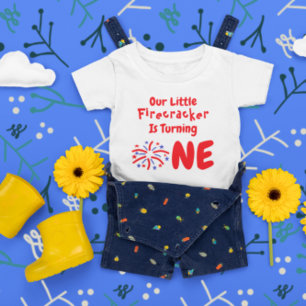 Little Firecracker 1st Birthday Baby T-Shirt