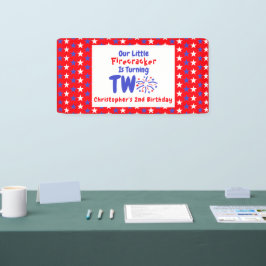 Little Firecracker 2. Geburtstag Banner