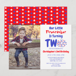 Little Firecracker 2. Geburtstag Einladung