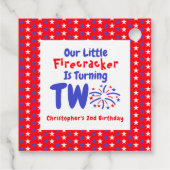 Little Firecracker 2. Geburtstag Geschenkanhänger (Rückseite)