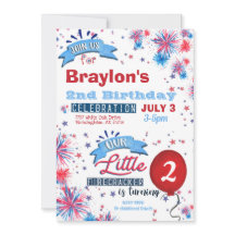 Little Firecracker 2. Geburtstagseinladung
