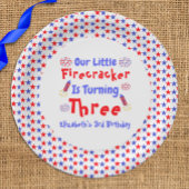 Little Firecracker 3. Geburtstag Pappteller