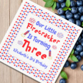 Little Firecracker 3. Geburtstag Serviette