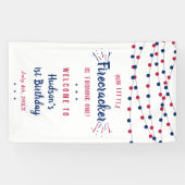 Little Firecracker 4. Juli 1. Geburtstag Banner (Horizontal)