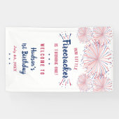 Little Firecracker 4. Juli 1. Geburtstag Banner (Horizontal)
