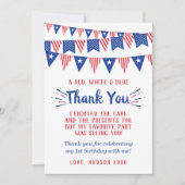 Little Firecracker 4. Juli 1. Geburtstag Dankeskarte (Vorderseite)