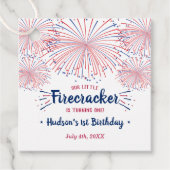 Little Firecracker 4. Juli 1. Geburtstag Geschenkanhänger (Vorderseite)