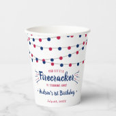 Little Firecracker 4. Juli 1. Geburtstag Pappbecher (Vorderseite)