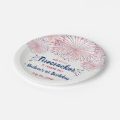 Little Firecracker 4. Juli 1. Geburtstag Pappteller (Schrägansicht)