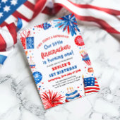Little Firecracker 4. Juli 1. Geburtstag Party Einladung